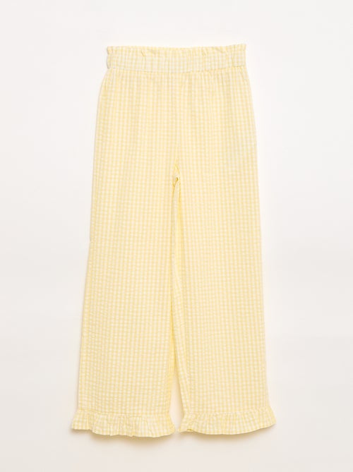 Conjunto top + pantalón con detalles de algodón - Kiabi