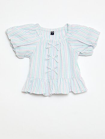 Conjunto top + pantalón con detalles de algodón