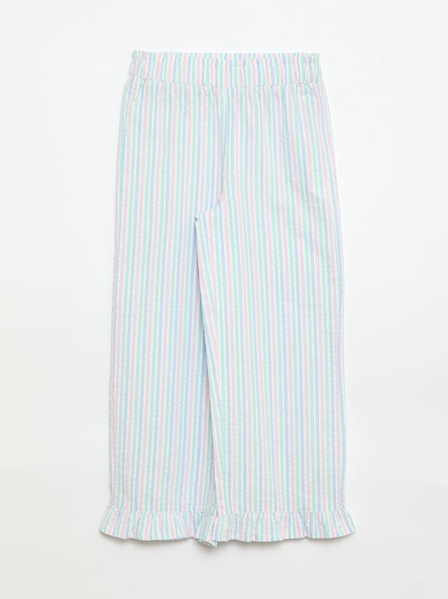 Conjunto top + pantalón con detalles de algodón - Kiabi