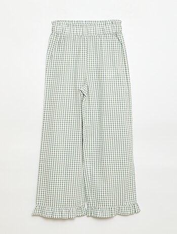 Conjunto top + pantalón con detalles de algodón