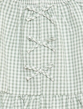 Conjunto top + pantalón con detalles de algodón