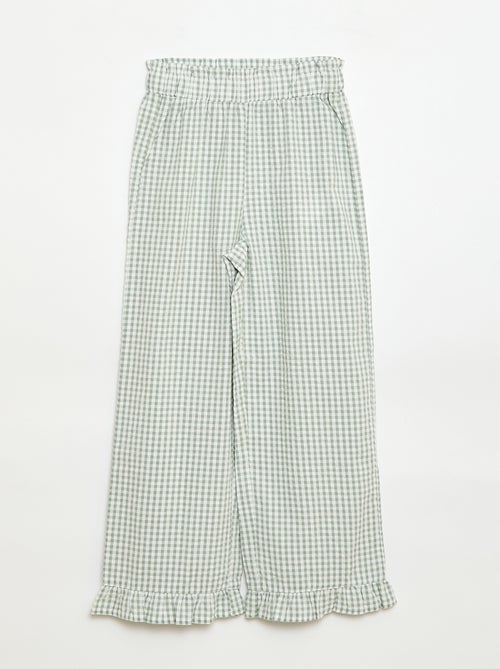 Conjunto top + pantalón con detalles de algodón - Kiabi