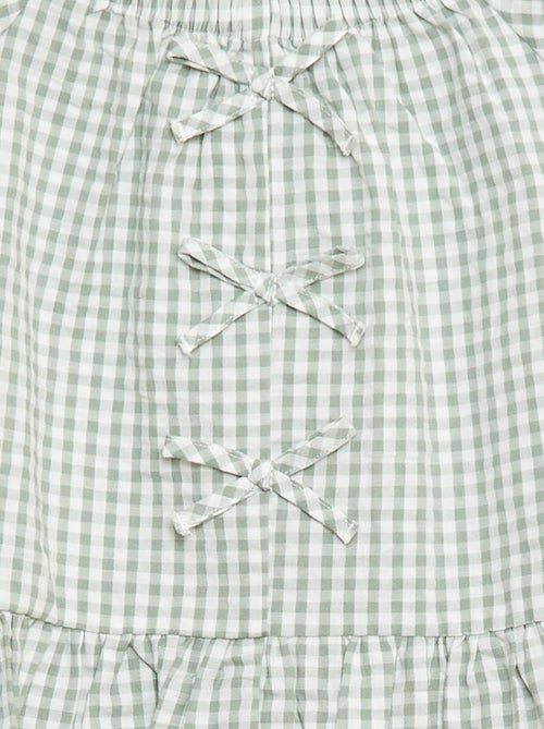 Conjunto top + pantalón con detalles de algodón - Kiabi