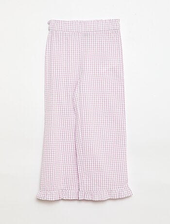 Conjunto top + pantalón con detalles de algodón