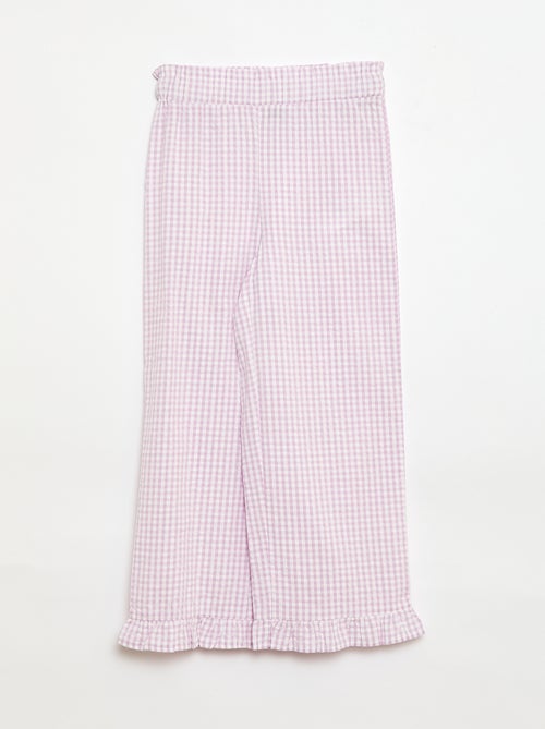 Conjunto top + pantalón con detalles de algodón - Kiabi