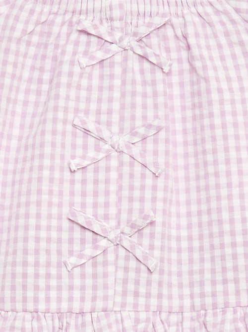 Conjunto top + pantalón con detalles de algodón - Kiabi