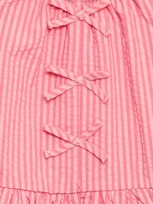 Conjunto top + pantalón con detalles de algodón - Kiabi Conjunto top + pantalón con detalles de algodón - Kiabi