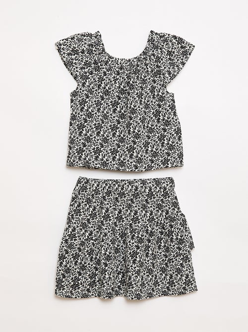 Conjunto top y falda canvas - Kiabi Conjunto top y falda canvas - Kiabi