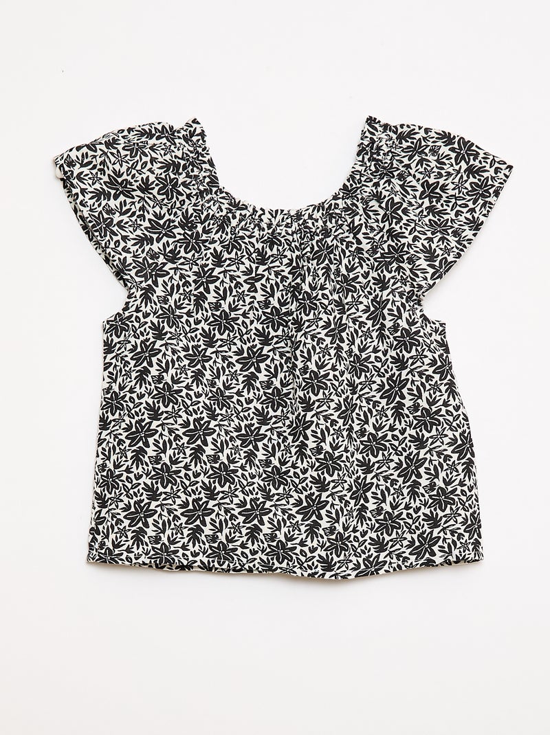 Conjunto top y falda canvas Negro - Kiabi