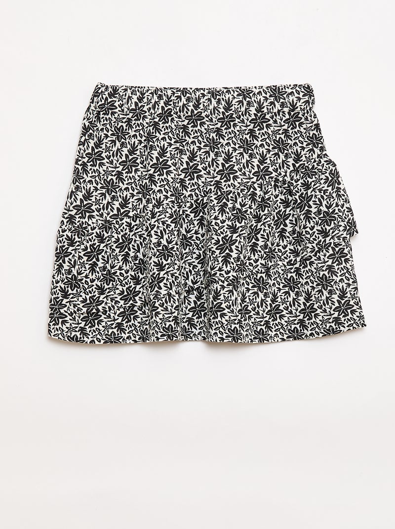 Conjunto top y falda canvas Negro - Kiabi