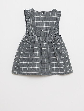 Conjunto vestido de franela + leotardos - 2 piezas
