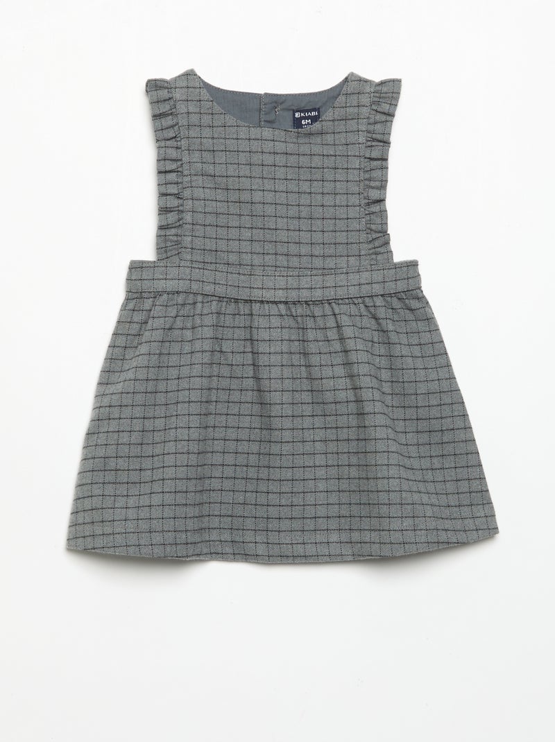 Conjunto vestido sin mangas + leotardos Gris - Kiabi
