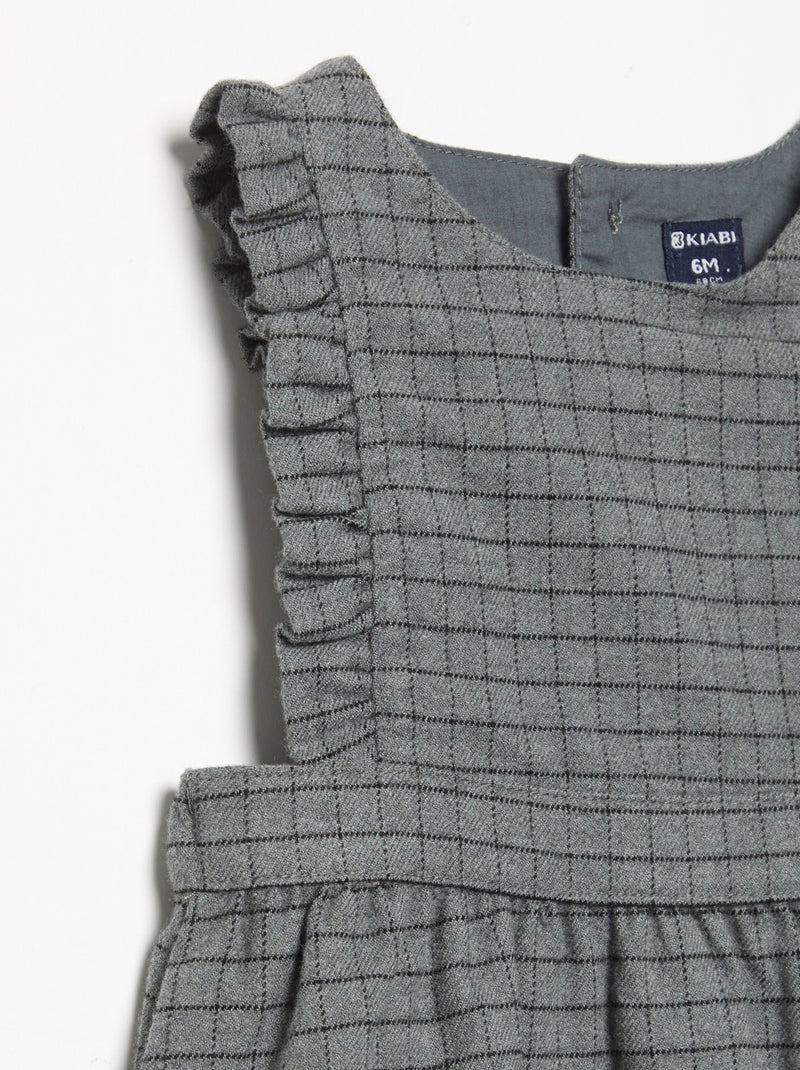 Conjunto vestido sin mangas + leotardos Gris - Kiabi