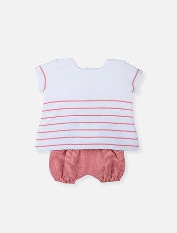 Conjunto vestido y bombacho de bebé