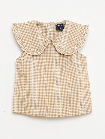 Conjunto vichy de 2 piezas: blusa + pantalón
