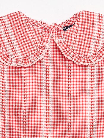 Conjunto vichy de 2 piezas: blusa + pantalón