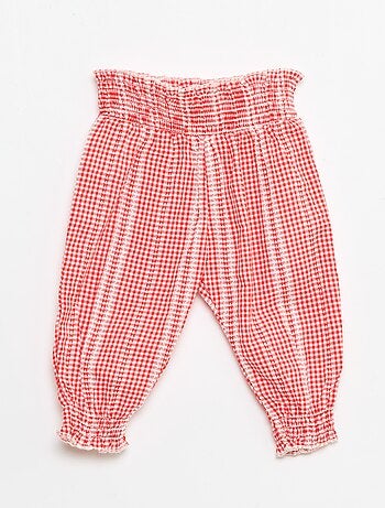 Conjunto vichy de 2 piezas: blusa + pantalón