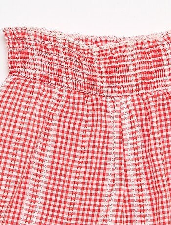 Conjunto vichy de 2 piezas: blusa + pantalón