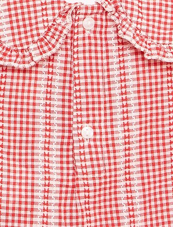 Conjunto vichy de 2 piezas: blusa + pantalón