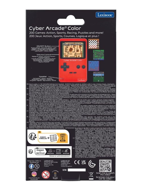 Consola de mano Classic Cyber Arcade 2,8'' 200 juegos - Kiabi