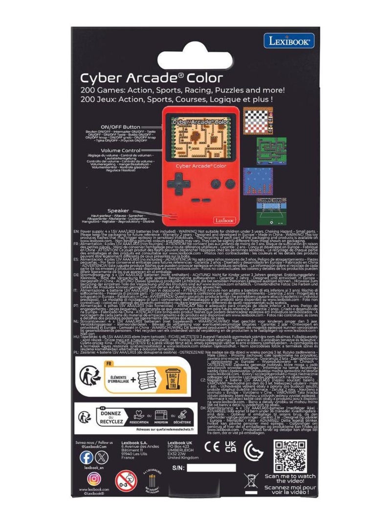 Consola de mano Classic Cyber Arcade 2,8'' 200 juegos N/D - Kiabi