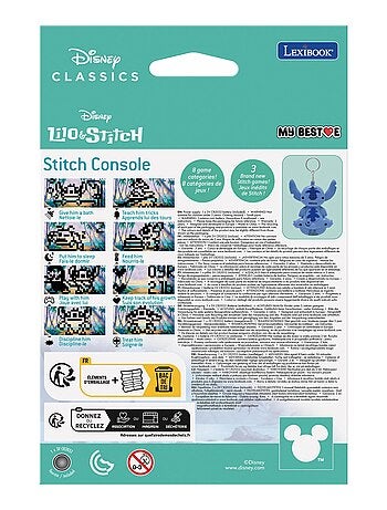 Consola Disney Stitch My BestE® con pantalla LCD que incluye 3 juegos del universo Disney Stitch