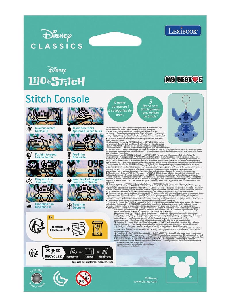 Consola Disney Stitch My BestE® con pantalla LCD que incluye 3 juegos del universo Disney Stitch Azul - Kiabi