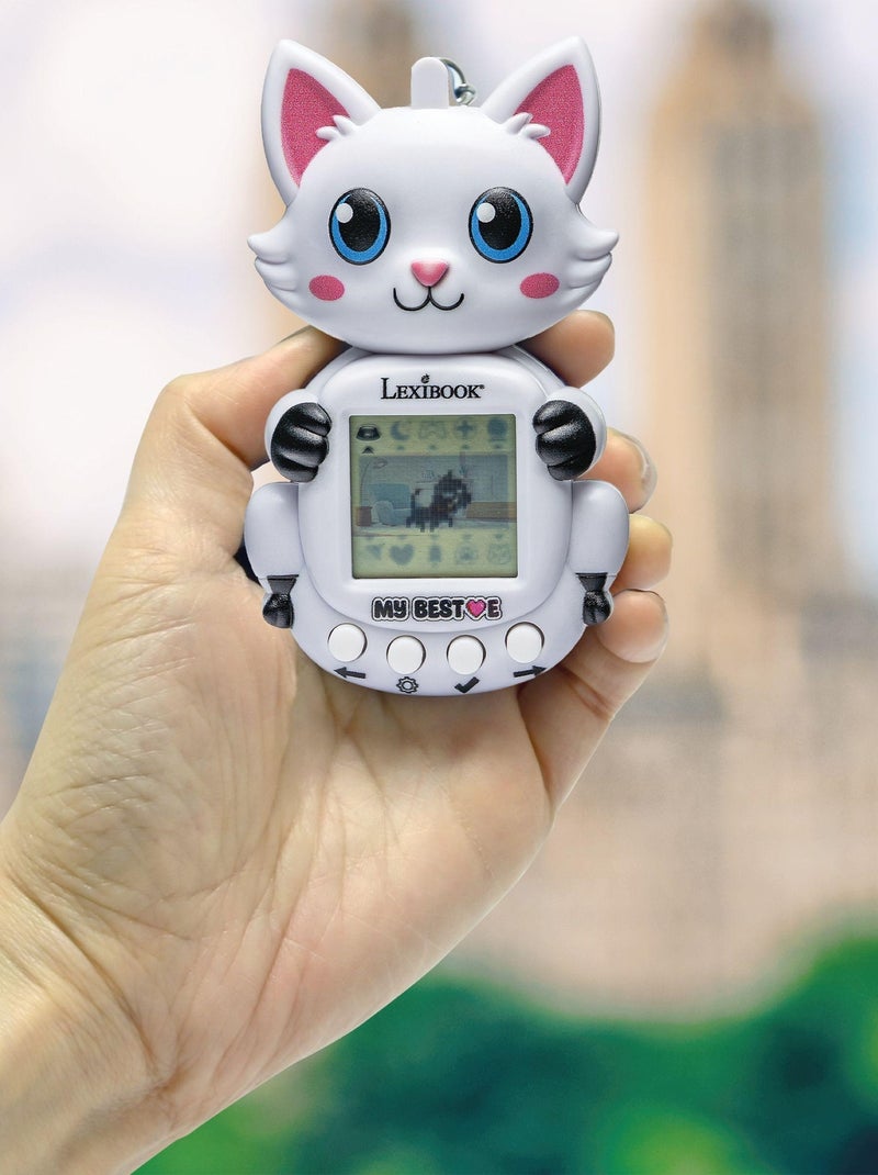 Consola My BestE® Gigapets® 2 Cats con pantalla LCD y enganche para llavero Blanco - Kiabi
