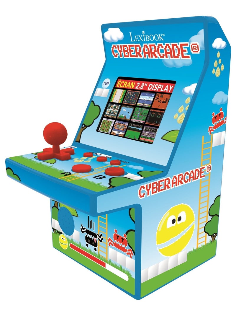 Consola puerto?til Cyber Arcade? con pantalla LCD en color de 2,8'' y 200 juegos en un dise?o retro Azul - Kiabi