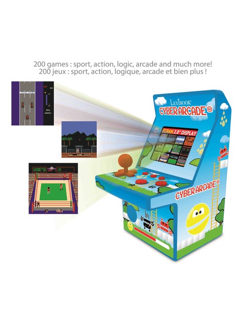 Consola puerto?til Cyber Arcade? con pantalla LCD en color de 2,8'' y 200 juegos en un dise?o retro - Kiabi Consola puerto?til Cyber Arcade? con pantalla LCD en color de 2,8'' y 200 juegos en un dise?o retro - Kiabi