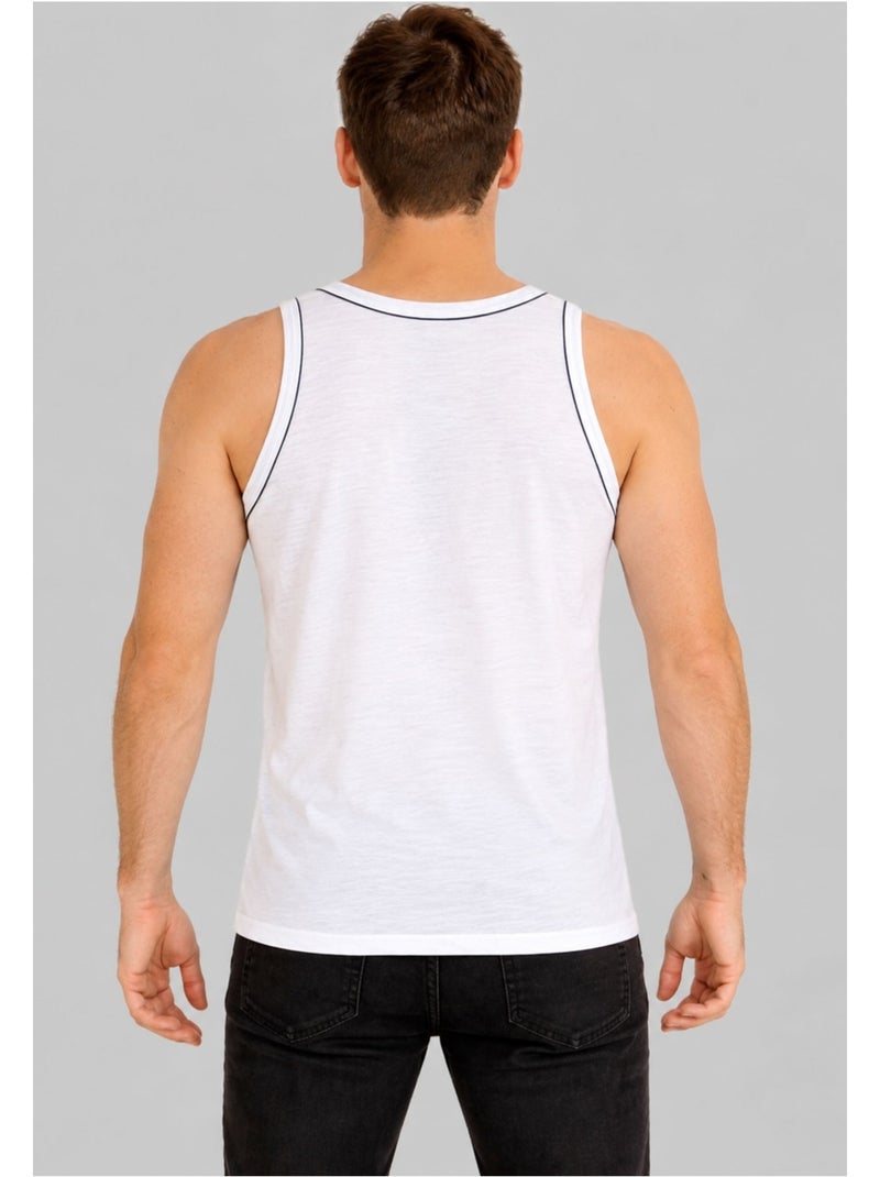 Copia de camiseta de tirantes con ribetes kebello Blanco - Kiabi