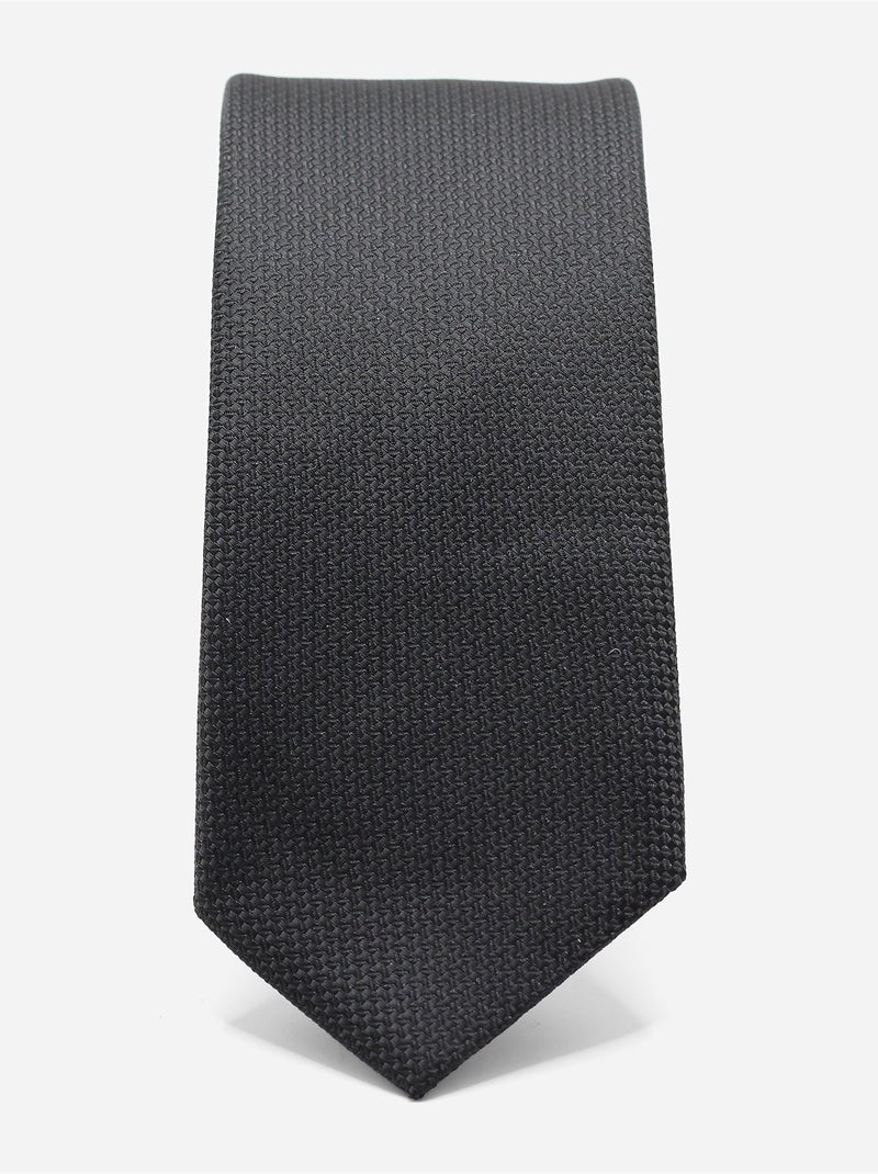 Corbata con textura Negro - Kiabi