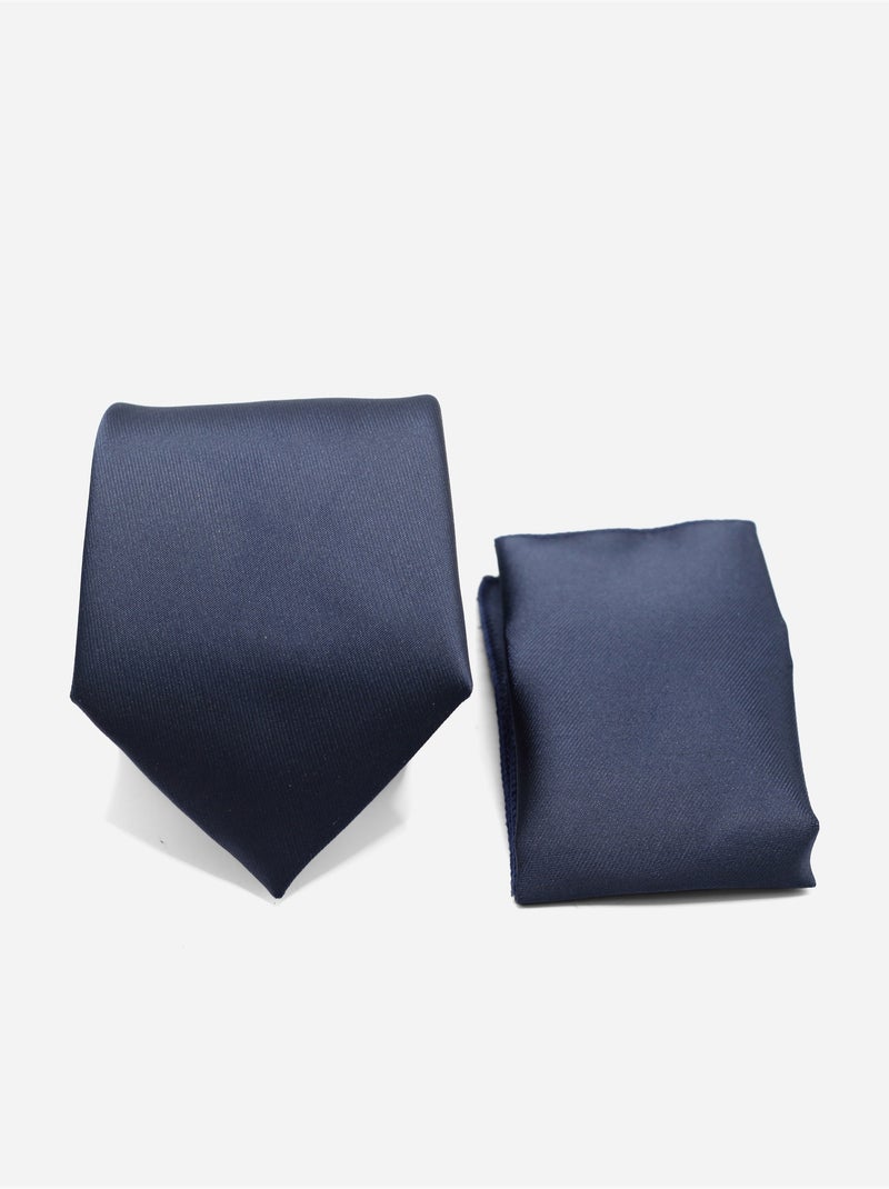Corbata en estuche - Yves Enzo Azul oscuro - Kiabi