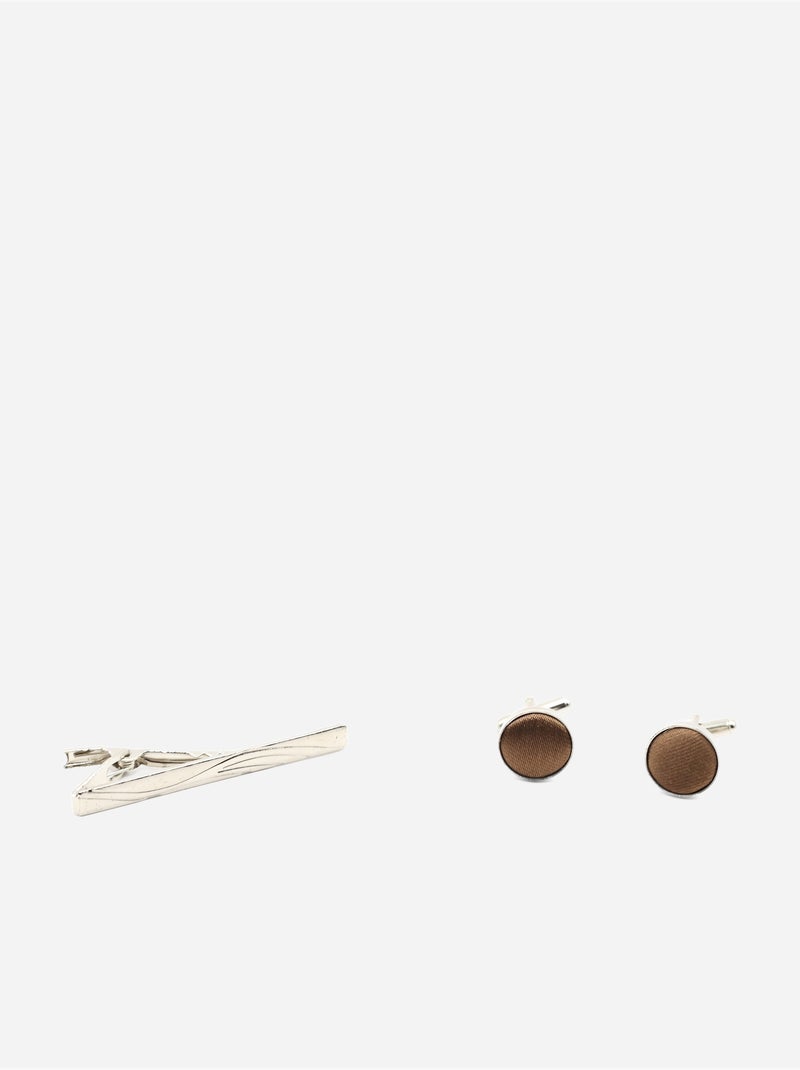 Corbata en estuche - Yves Enzo Marrón - Kiabi