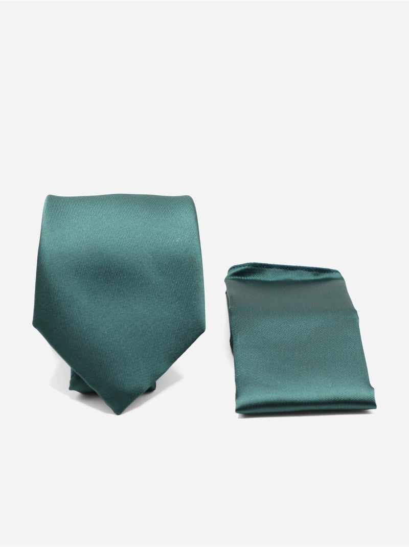 Corbata en estuche - Yves Enzo Verde oscuro - Kiabi
