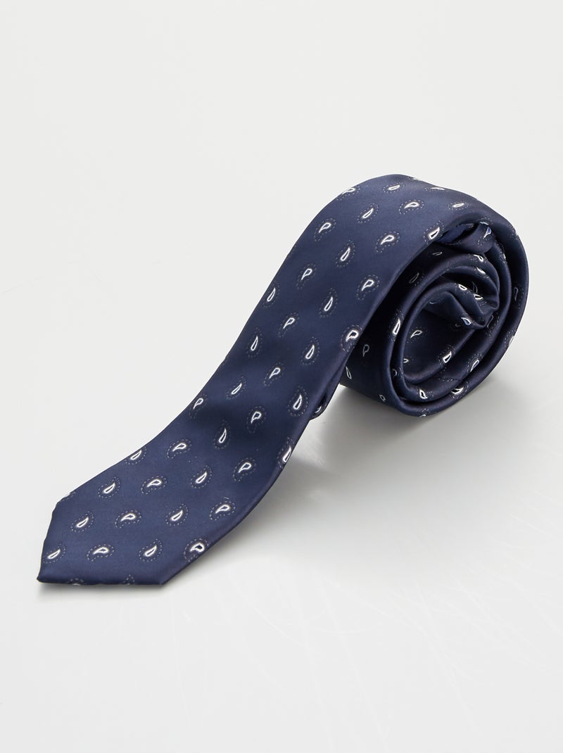 Corbata estampada AZUL - Kiabi