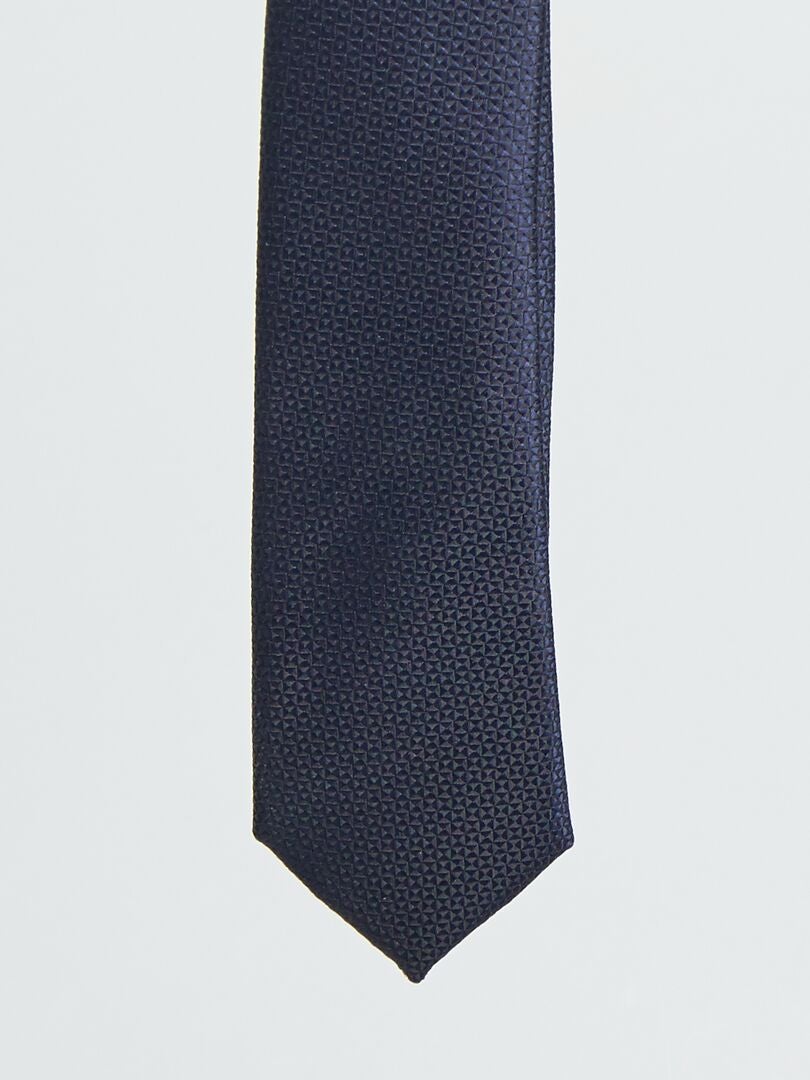 Corbata fina negra azul navy - Kiabi