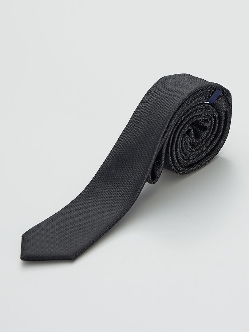 Corbata fina negra negro - Kiabi