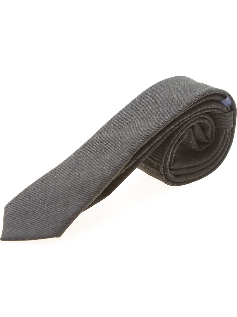 Corbata lisa fina Negro - Kiabi
