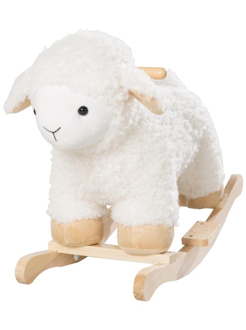 Cordero balancín en madera maciza y peluche para bebé desde 18 meses 'Roba' - Kiabi
