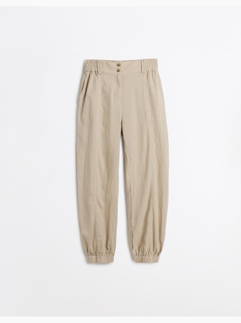 Corredores de lino, mo fashion Beige - Kiabi