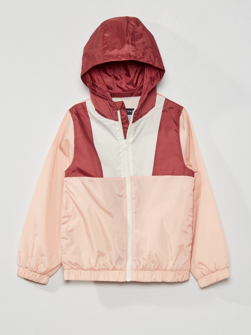 Cortavientos colorblock ROSA - Kiabi