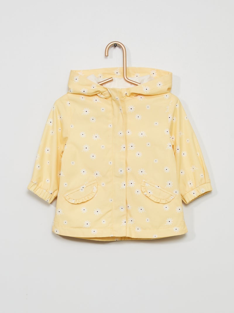 Cortavientos con capucha Amarillo - Kiabi