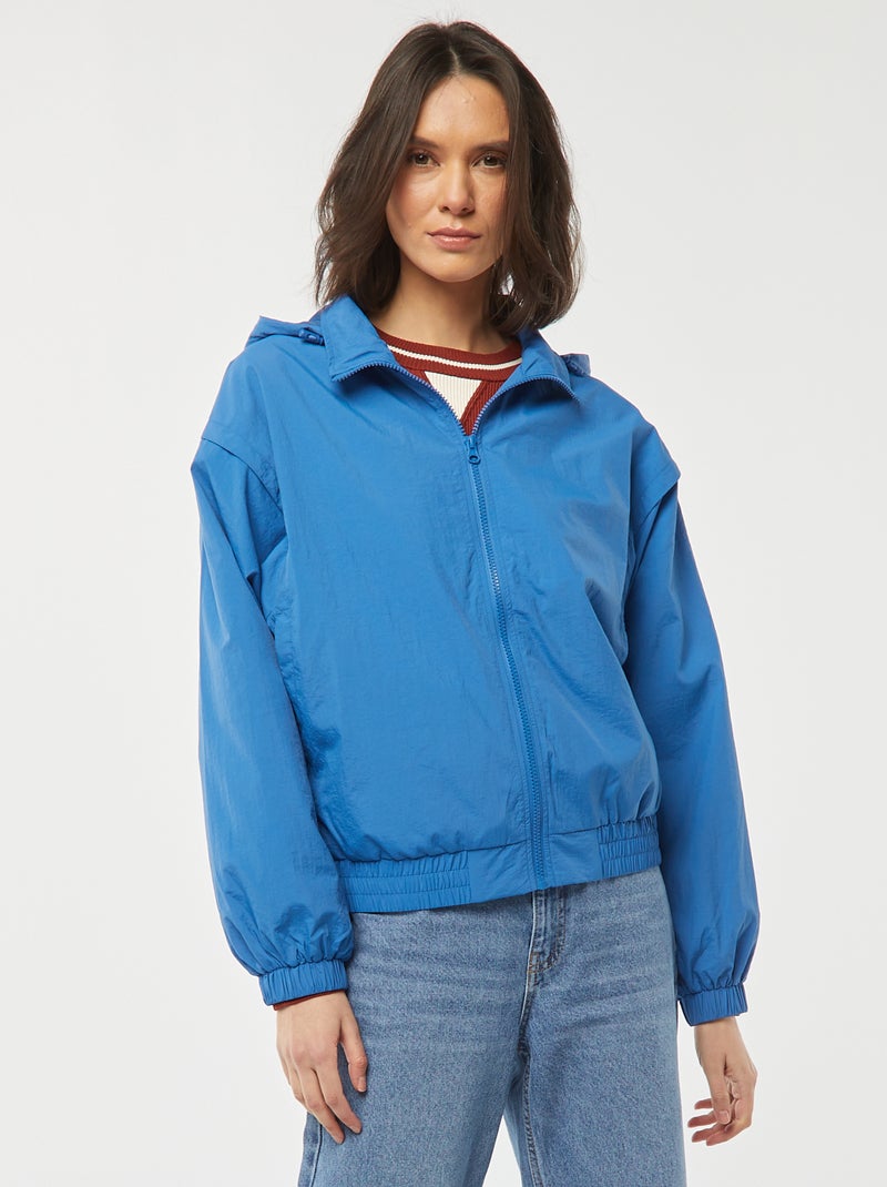 Cortavientos con capucha AZUL - Kiabi