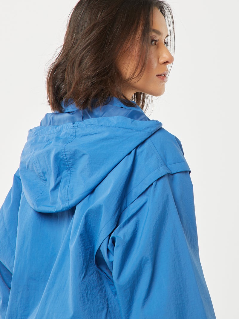 Cortavientos con capucha AZUL - Kiabi