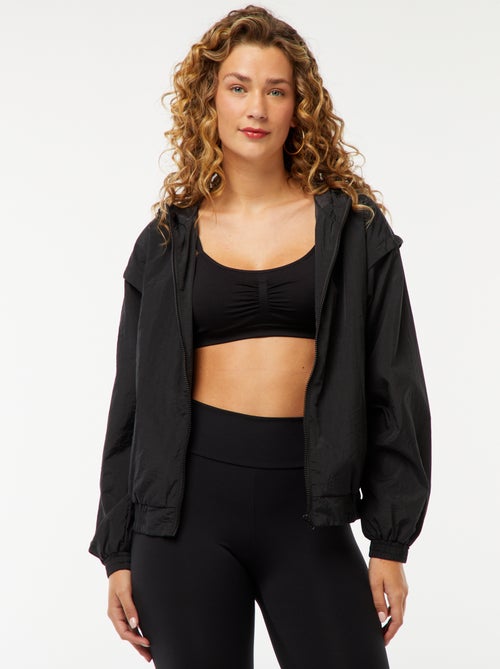 Cortavientos con capucha liso - Kiabi