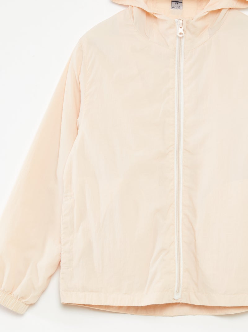 Cortavientos con capucha Rosa - Kiabi