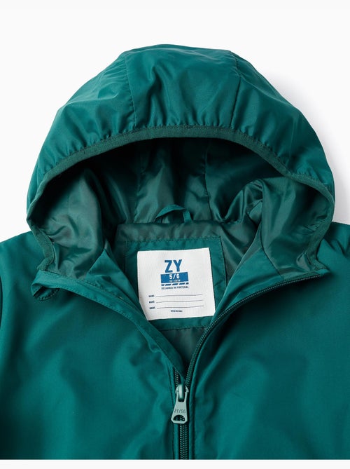 Cortavientos con capucha y bolsillos - Kiabi