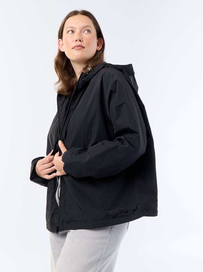 Cortavientos con detalles dorados Negro - Kiabi