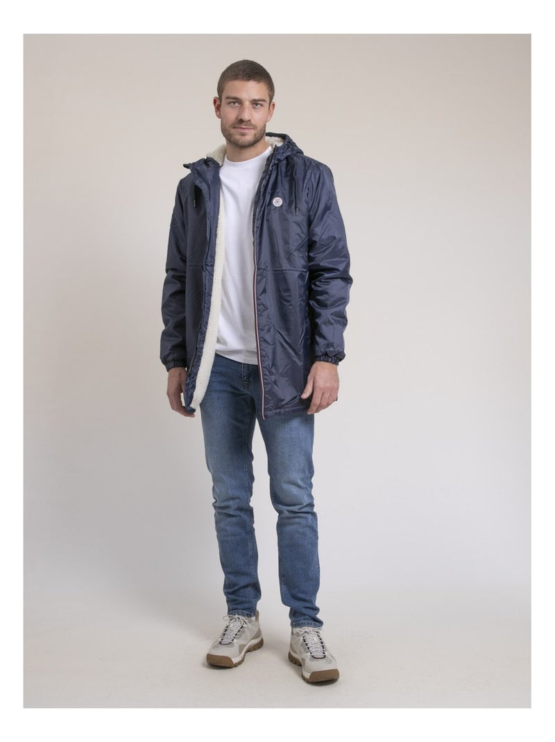 Cortavientos con forro sherpa ZALTINA Azul marino - Kiabi